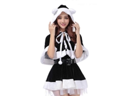 Evago 5pcs Um Conjunto De Fantasia Feminina De Sra. Claus, Traje De Natal De Papai Noel, Camiseta Cosplay, Saia, Capa E Cinto Olysi Shop