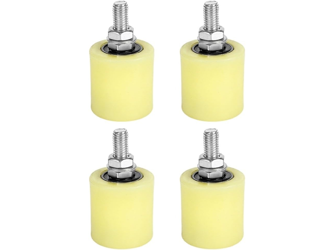 Conjunto De 4 Polias Nylon Para Portão Deslizante Com Design Polia Espessa E Rolamentos Duplos Aço Maior Estabilidade