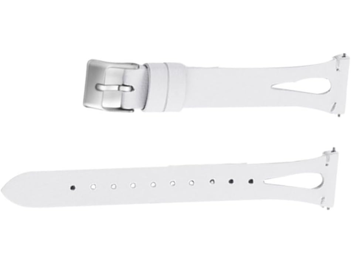 Pulseira De Couro Para Relógio Ativo, Resistente E Elegante, Branca, Para Substituição Em Smartwatch Gokoco