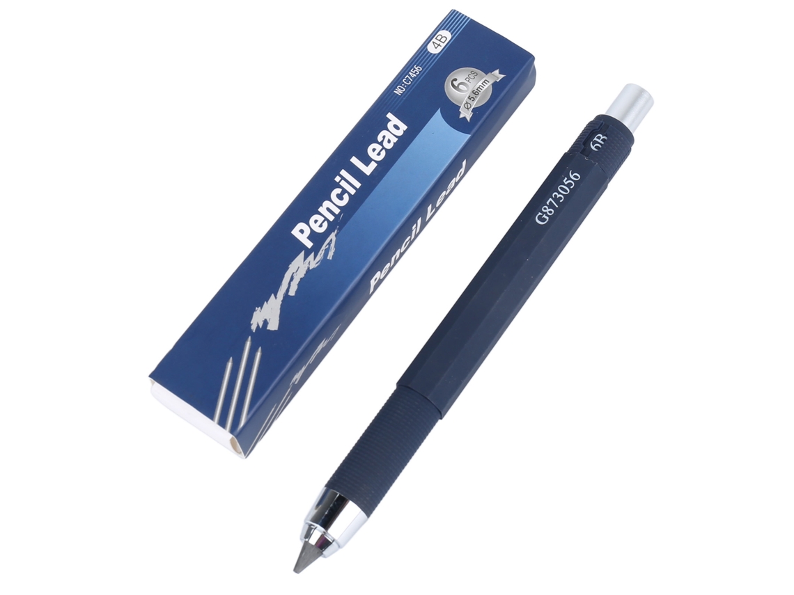 Lápiz Mecânico 5,6mm Com 6 Recargas 4b Para Desenho E Sketches Artísticos