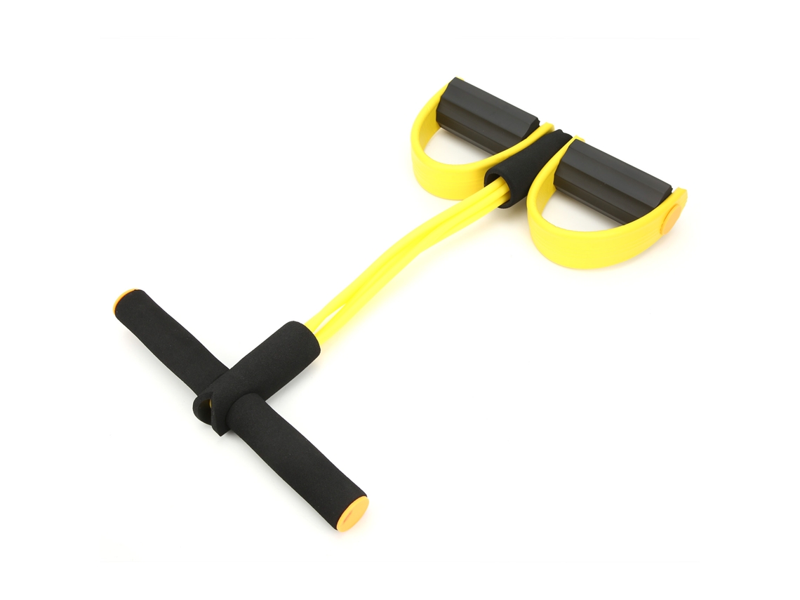 Faixa de Resistência AQUAFORGE com Pedal 2 Tubos multiuso para Abdominais
