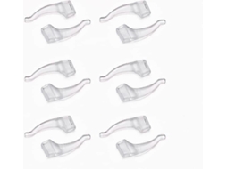 Cómodas Gafas de Silicone Antideslizantes Ganchos para as Orejas Acessórios 6 Pares GOKOCO (transparentes)