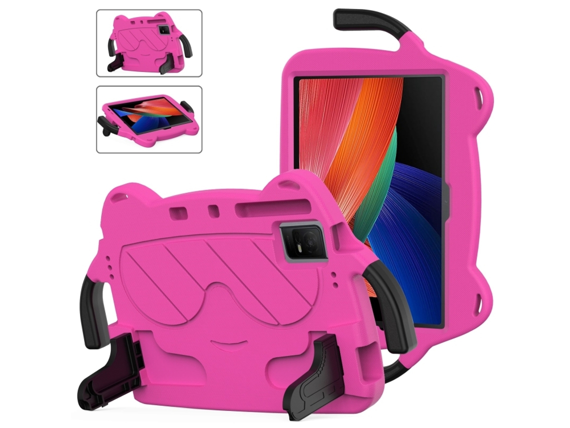 Capa Rígida Eva Ice‑baby Anti‑choque Halinuia, Cor Rosa‑vermelha + Preta Para Tcl Tab 11 9466x3