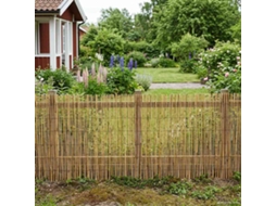 Vidaxl Cerca Para Jardim Carbonizado 400 X 100 Cm Junco