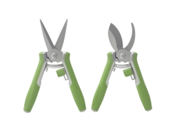 Conjunto Ferramentas Jardim Tesoura Podador Verde Prata VELTRIX