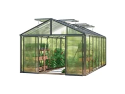 Gfp Estufa Asteria 25 Premium 311x534 Cm Placas Alveolares De 16 Mm, Cor Antracite Gfp Garten Freizeitprofi