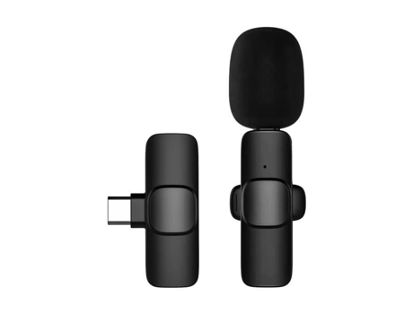 Receptor omnidirecional do transmissor do sistema de microfone de lapela com substituição da porta tipo c do protetor de vento DODOCOOL