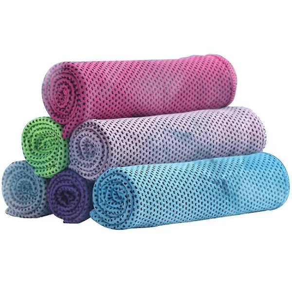 Conjunto de 6 Toalhas Refrescantes de Microfibra, Refrescante Premium para o Verão, Perfeita como Esportiva para Academia, Corrida e Ioga AQUAFORGE