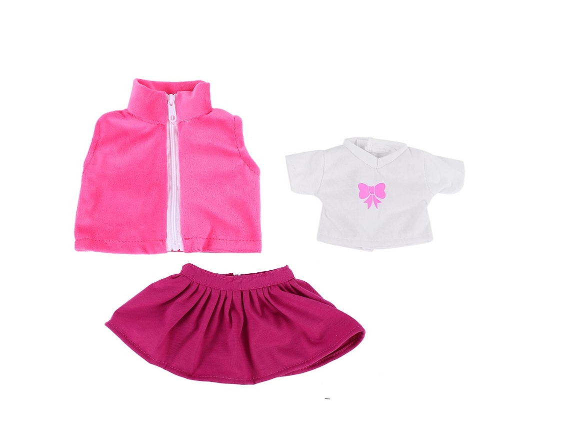 Primerox 3pcs/set Roupa para Boneca Menina Blusa Saia Jaqueta para Boneca de 18 Polegadas (n1339)