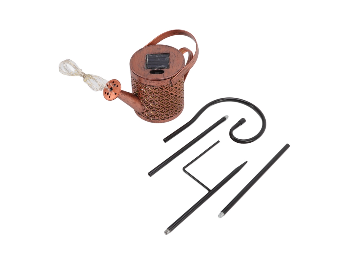 Lâmpada de Chaleira Solar À Prova de Água com Suporte para Decoração de Jardim e Pátio Externo | S/MARCA