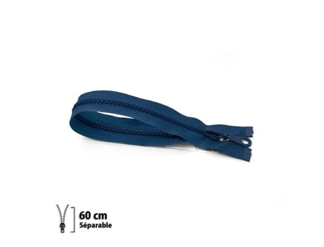Zíper Z54 Moldado 6mm Separável 60 Cm Eclair