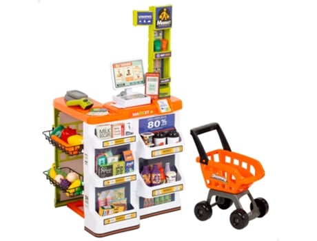 Supermercado de brinquedos com carrinho, luz e som My Home