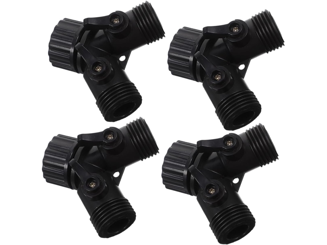 Divisor De Mangueira Em Formato Y, Preto, Abs, 4 Peças, Para