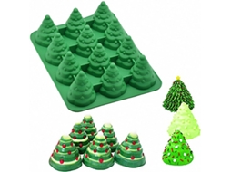 Molde de Silicone para Árvore Natal 3D Forma Bolo Mousse Muffin Cubo Gelo Gelatina Choco UISAVE