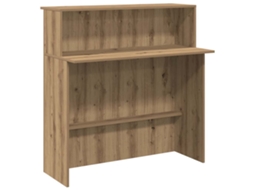 Balcão de Recepção em Madeira Carvalho Artisiano MAISON EXCLUSIVE 100x50x103,5 cm
