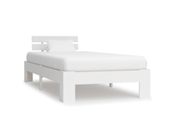 Bed Frame, Bed Frames Vidaxl Branco Madeira De Pinho (100 X 200 Cm)