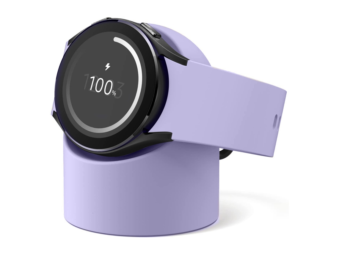 Suporte Carregador Hexinyigjly Para Galaxy Watch 5/5 Pro,silicone, Gestão Cabos, Carregador Não Incluído Roxo