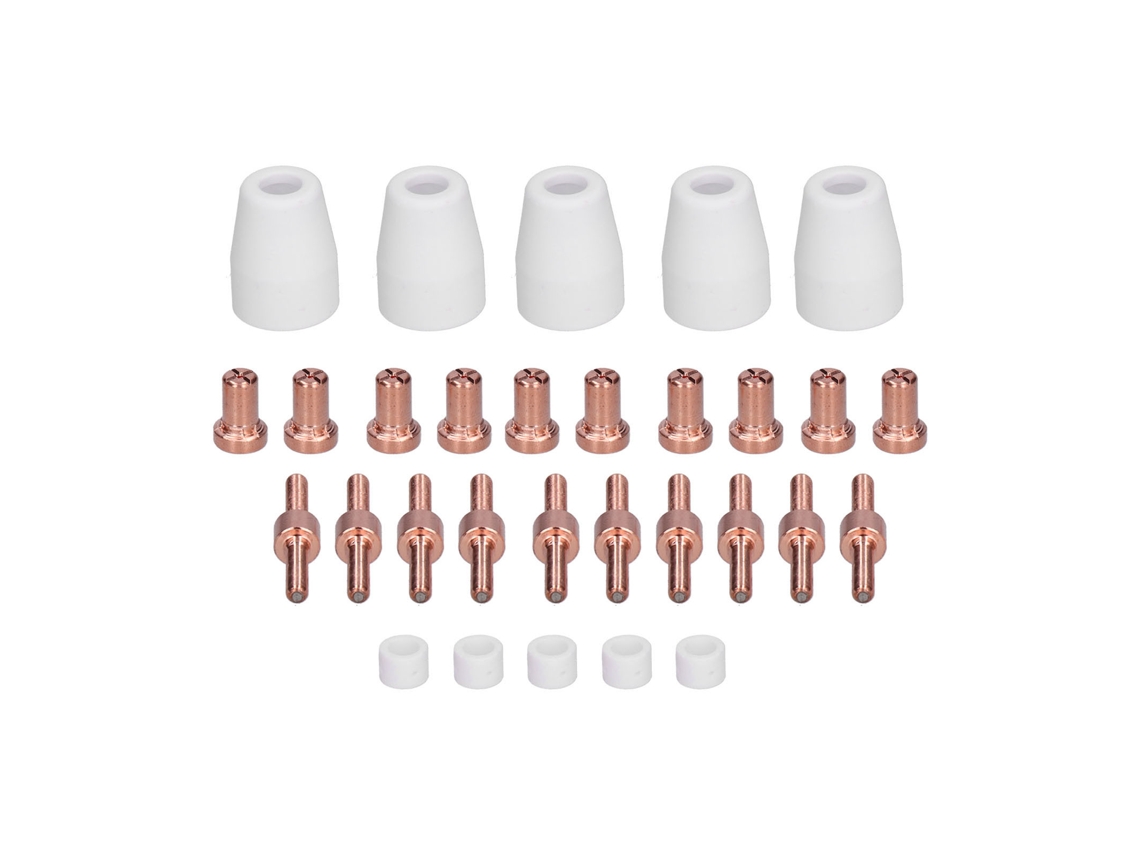 Kit De Consumíveis Para Tocha De Corte A Plasma: Eléctrodos, Pontas, Bicos E Acessórios Pt‑3130pcs