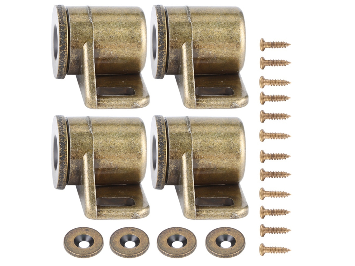 4pcs Pestillo Magnético de Puerta de Zinc Bronce Verde S/MARCA