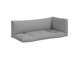 Conjunto 3 Almofadão VIDAXL Cinzeto Tecido