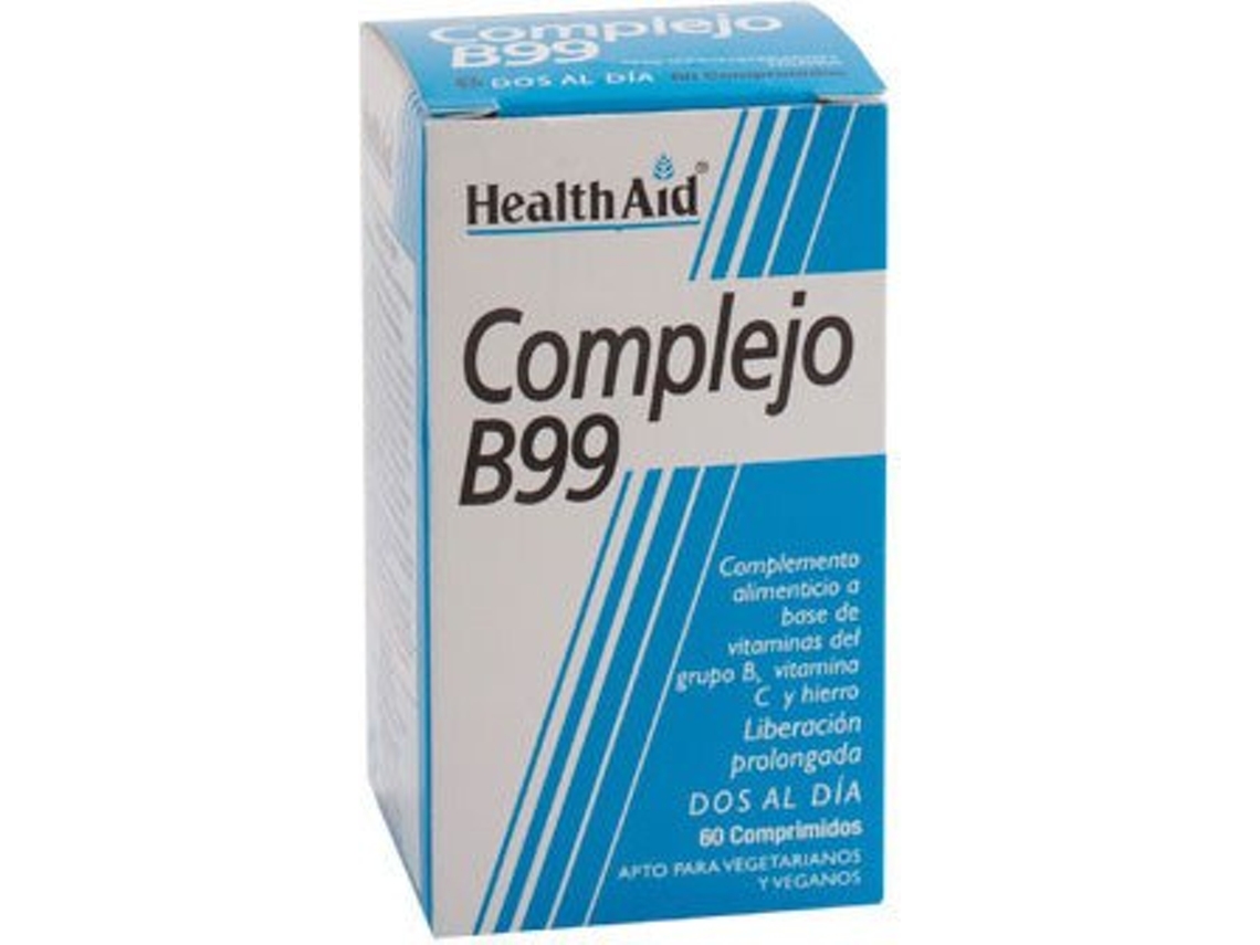 Suplemento Alimentar HEALTH AID Comprimidoslejo B 99 60 Tabs (Manga, Açai, Chá Verde, Frambuesa)