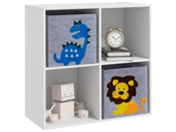 Estante Infantil, Em Formato De Cubo, Com Gavetas, Em Mdf, Com Dispositivo Anti-tombamento, Branca