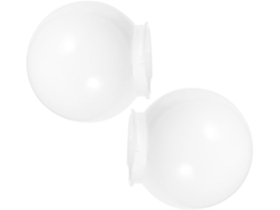 Conjunto De 2 Abajures Esféricos De Acrílico De 12cm, Com Proteção Impermeável Para