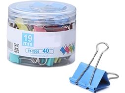 Hemobllo 40-Metal Pasta Clips, 19mm, Cabos Dobráveis para Mesa e Casa, Organizadores de Papel