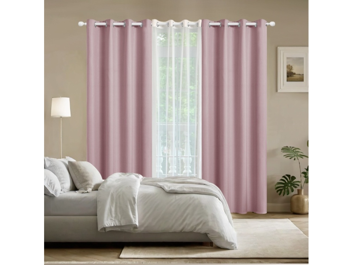 Conjunto De 3 Cortinas Blackout - Painéis Blackout De Poliéster Com Co