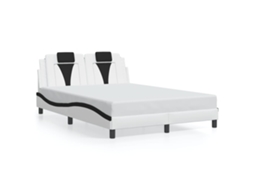 Bed Frame, Bed Frames Vidaxl Branco Couro Artificial (120 X 200 Cm)