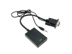 Conversor VGA para HDMI com áudio e cabo de alimentação USB  BEMATIK