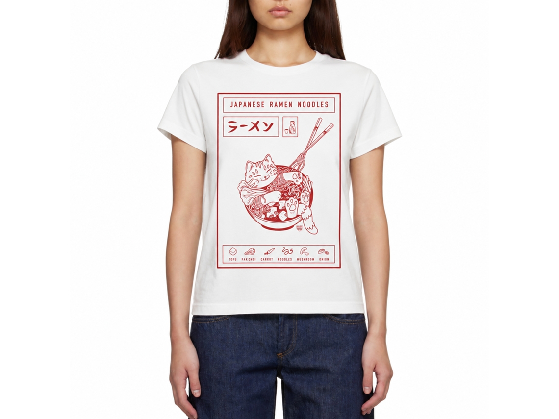 Rockinstone Japanese Ramen Noodles Emilie Draws Things T-shirt Unique Designer Style