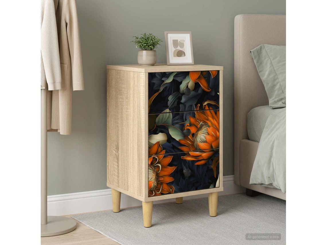 Vidaxl Armário De Cabeceira Lochem Carvalho Sonoma 36 X 33 X 60 Cm