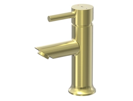 Misturador de lavatório Luisa em ouro escovado na Essebagno