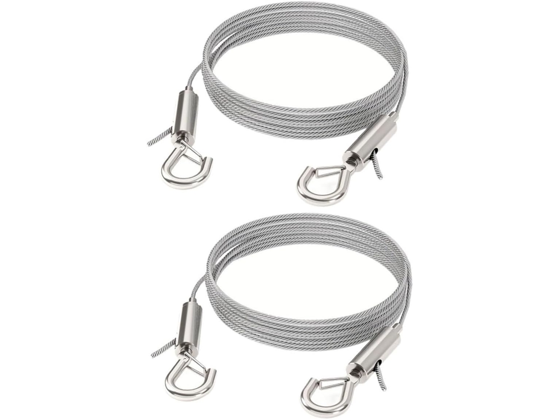Ganazono 2 Peças Corda De Aço Inoxidável Ajustável Para Pendurar Quadros E Obras Arte, Ideal Para Fotos, Molduras E