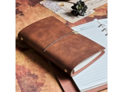 Caderno De Couro A5, Diário De Viagem Recarregável, Genuíno