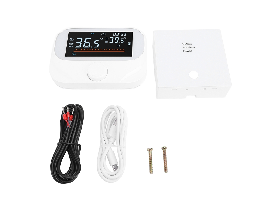 Termostato Inteligente Programável Sem Fio Primerox com Tela LCD para Aquecimento Residencial