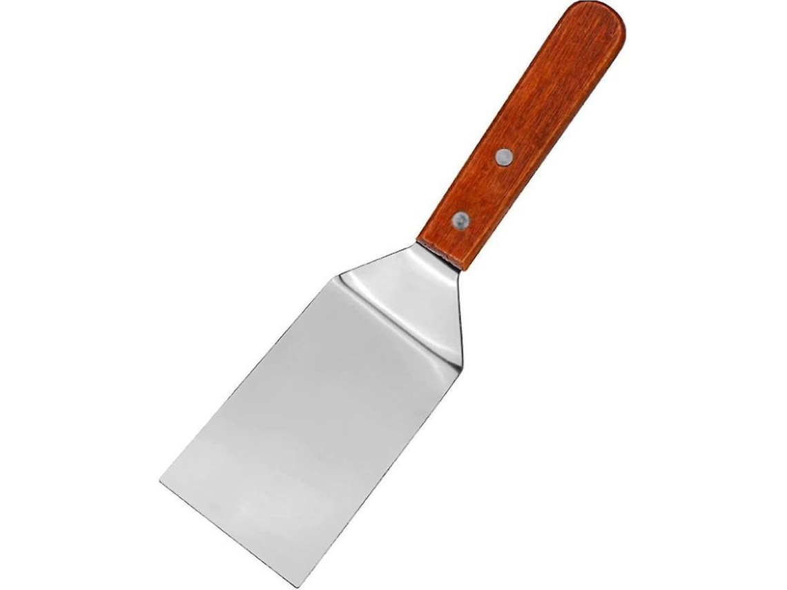 pá de Inox com Cabo de Madeira para Churrasco, Teppanyaki e Cozinha Outdoor Rlv S/MARCA