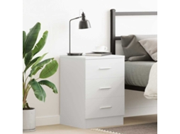 Vidaxl Mesa De Cabeceira 38x35x56 Cm Derivados De Madeira Branco