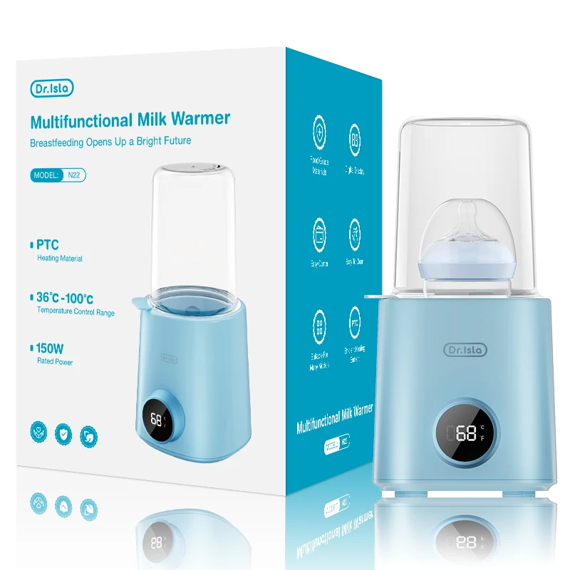 Aquecedor de Mamadeiras Multifuncional, 36 100°c, Esterilizador, Controle Preciso de Temperatura MDUG (azul)
