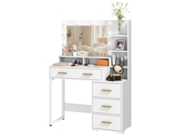 Armário sapateira com 2 gavetas dobráveis, 10 pares, prateleira ajustável, branco, 54x24x82,5cm | S/MARCA