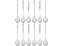 Conjunto de 12 Talheres de Aço Inoxidável Prata, Utensílios de Cozinha, Mesa, Rest