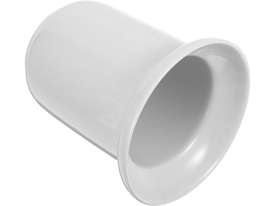 Tigela para Escova de Vaso Sanitário em Cerâmica com Cabo Ergonômico e Acabamento Fosco Suporte CHABERLU