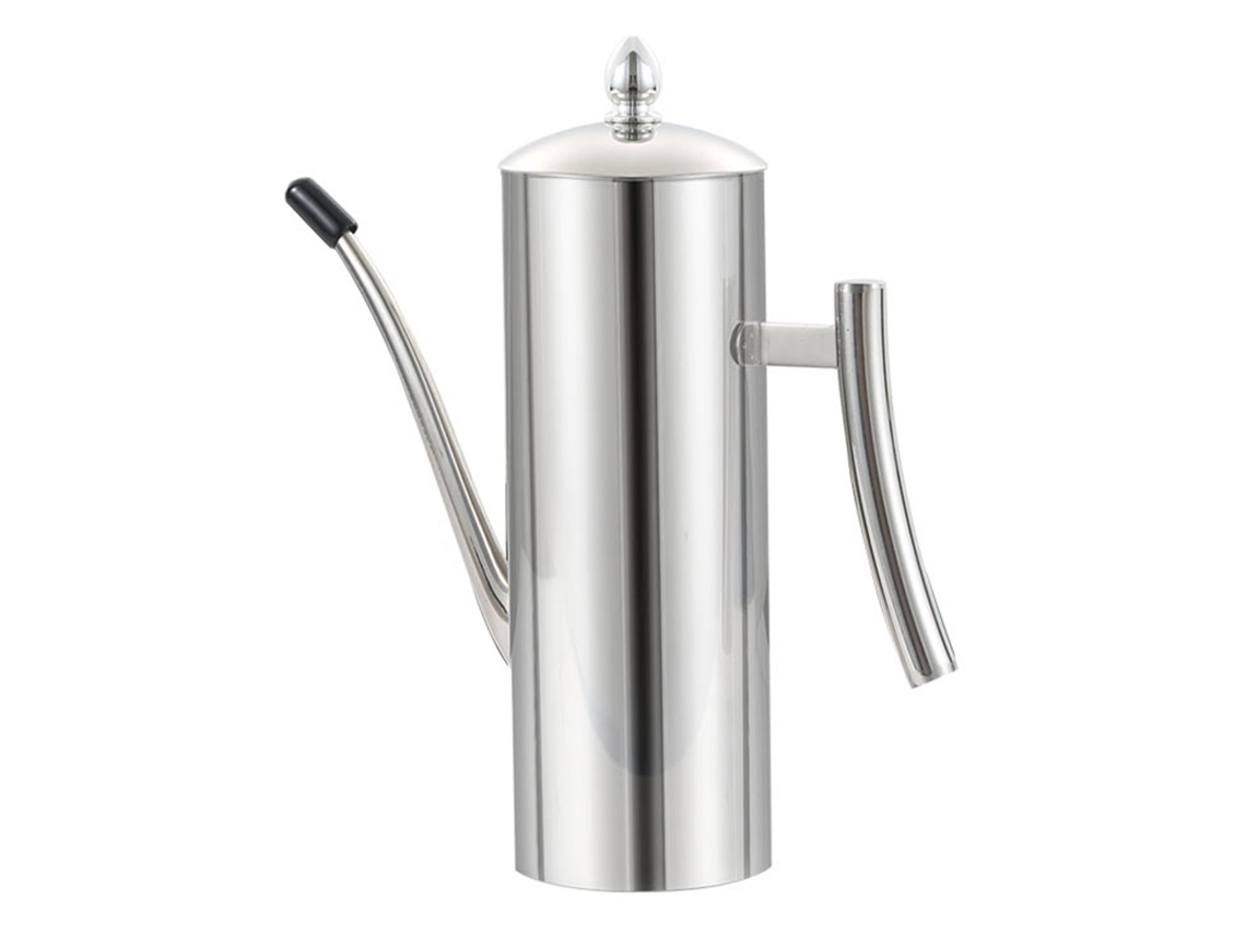 Destribuidor de Óleo Aço Inox 304 Anti vazamento Bico Longo 1000ml para Cozinha Vinagre Molho de Soja | S/MARCA