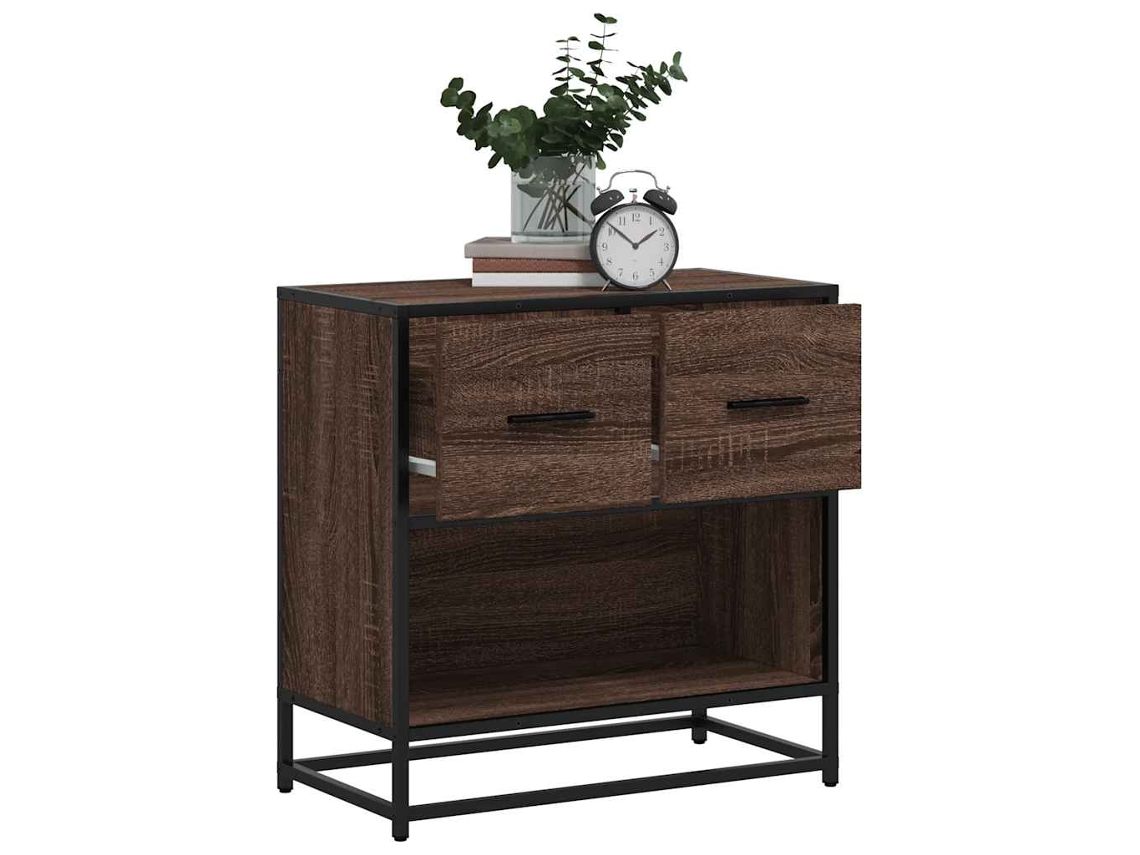 Vidaxl Mesa Cabeceira Carvalho Castanho 60x31x60 Cm Madeira Trabalhada