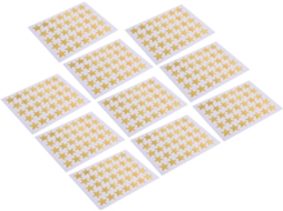 Adesivos De Estrela Dourados De 1,5 Cm, Pacote Com 10 Folhas.
