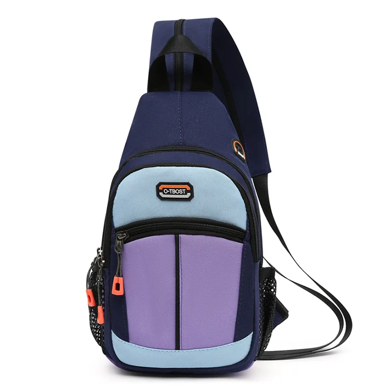 (azul Patch) Nova Bolsa De Peito Impermeável Em Tecido Oxford Moderna E Elegante Para Mulheres, Multifuncional
