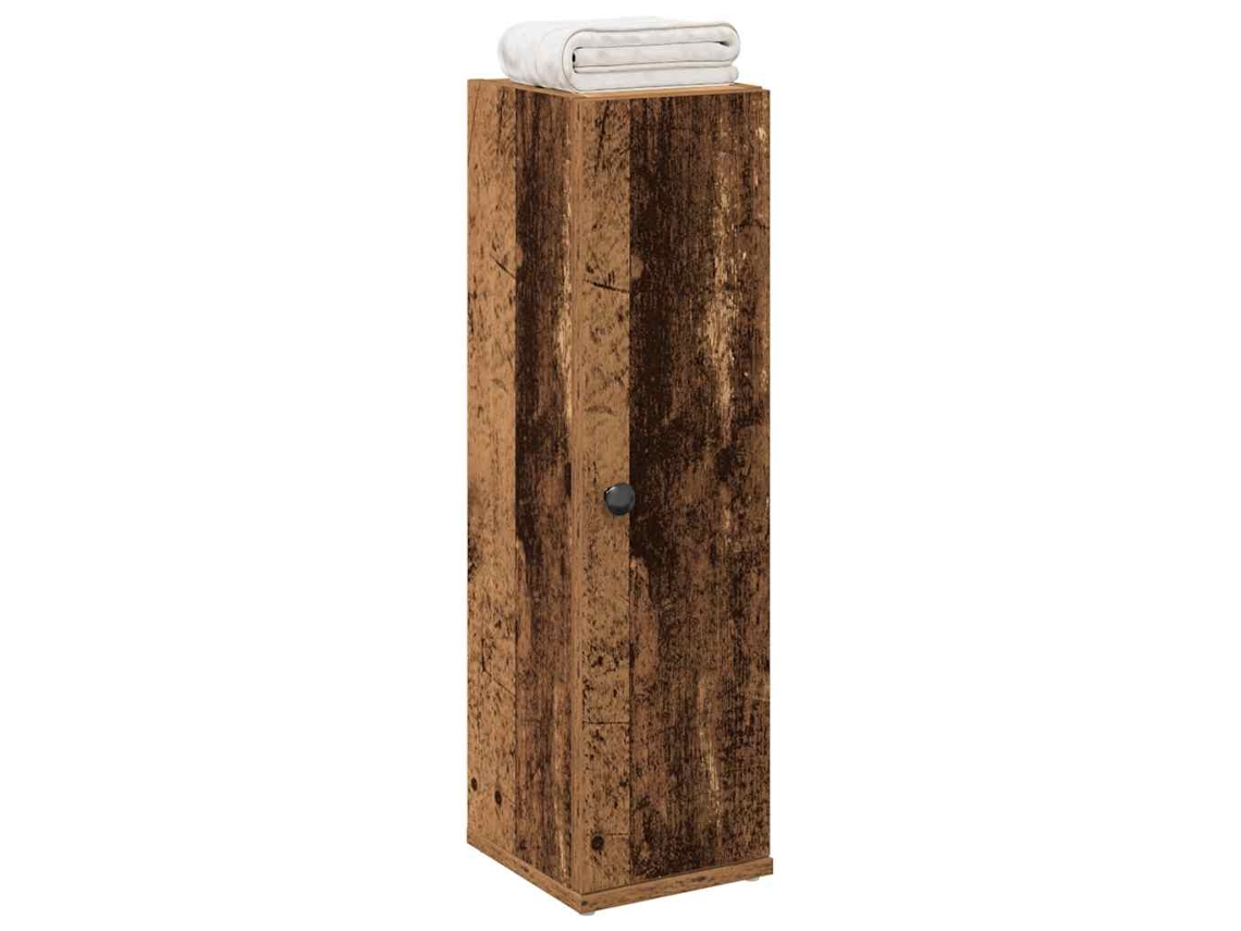 Vidaxl Móvel P/ Casa Banho C/ Suporte Rolos 20,5x22x72cm Madeira Velha