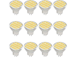 Rebe bombilla Led Mr11 Gu4 3w 12v Ca/cc Luz Blanca Cálida 3000k Equivalente a 30w Halógeno Ahorro de Energía