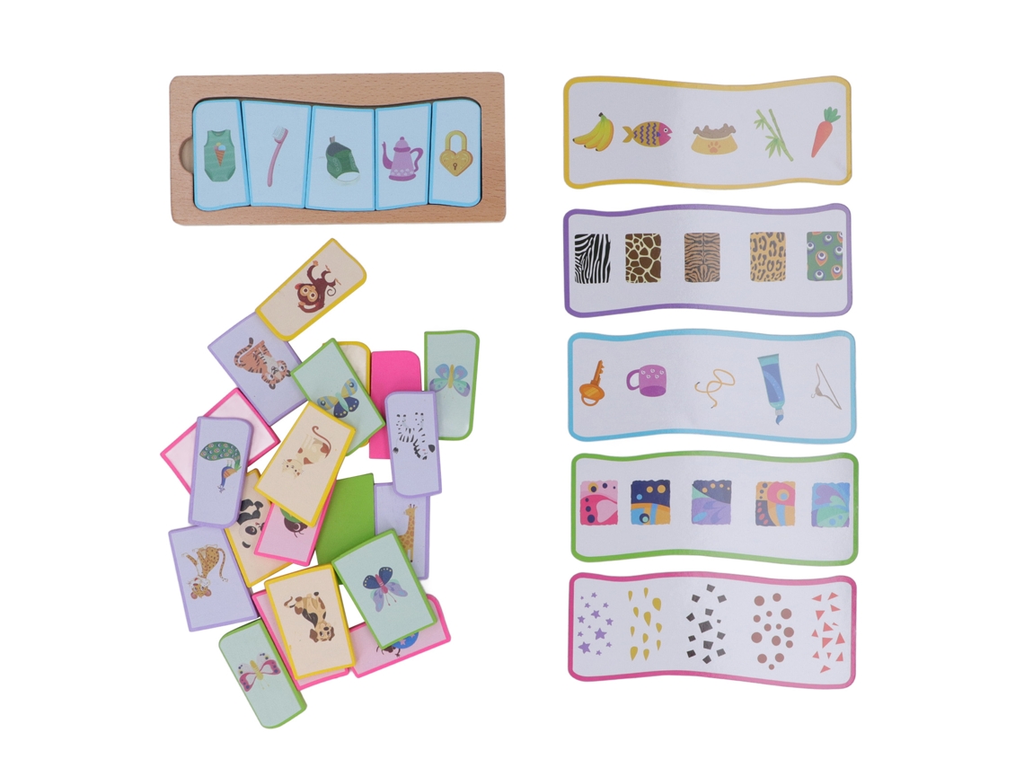 Primerox tabuleiro de Combinação de Madeira Educativo Interativo para Pais e Filhos com Puzzle Cognitivo